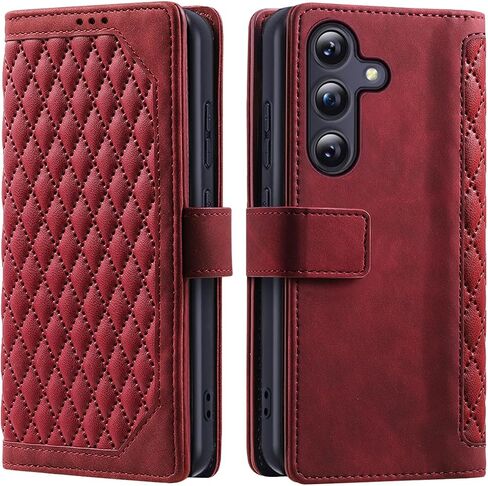 Wallet Case for Samsung Galaxy S25 Ultra, with Card Slot & Kickstand, Shockproof PU Leather Magnetic Full Protective Flip 25 25Ultra S25Ultra 5G Phone Cover, Black in Saudi Arabia