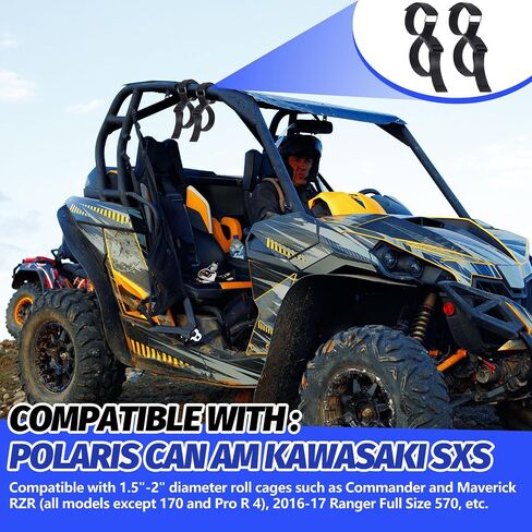 4 Pcs Magnetic Utv Gun Racks for Roof Rack Adjustable Atv Gun Racks Universal Mounting Straps Suitable for Shotguns, Rifles, Bows Holder, Fishing Poles, Shovels for Overlanding Gear in Saudi Arabia