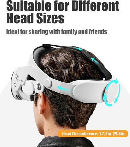 HiBloks Adjustable Head Strap Compatible with Apple Vision Pro Accessories, Comfort Head Strap with Soft Sponge Pads for Vision Pro, Pressure-Reducing, Suitable for Different Head Shapes in Saudi Arabia