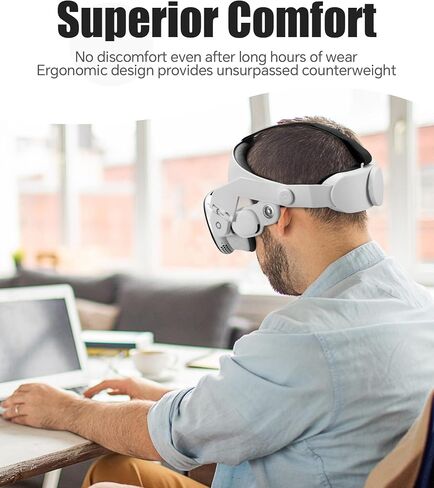 HiBloks Adjustable Head Strap Compatible with Apple Vision Pro Accessories, Comfort Head Strap with Soft Sponge Pads for Vision Pro, Pressure-Reducing, Suitable for Different Head Shapes in Saudi Arabia