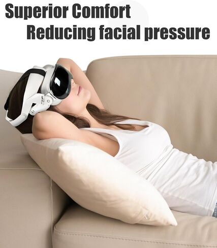 HiBloks Adjustable Head Strap Compatible with Apple Vision Pro Accessories, Comfort Head Strap with Soft Sponge Pads for Vision Pro, Pressure-Reducing, Suitable for Different Head Shapes in Saudi Arabia