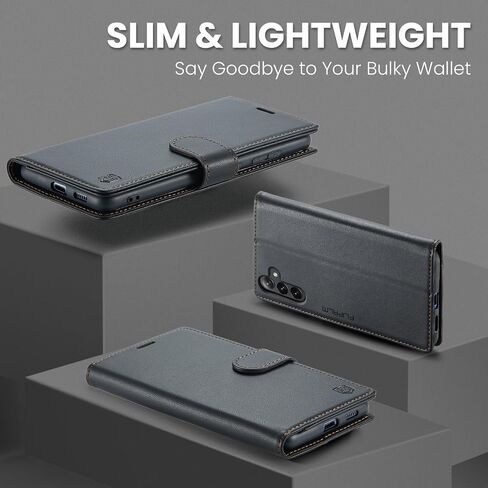 بالنسبة إلى Samsung Galaxy S25 Plus/S25+ Wallet Case مع حامل بطاقة الائتمان RFID ، PU Leather Flip Kickstand Prochproof Cover Women Men for Samsung S25Plus Phone Case (Purple) in Kuwait