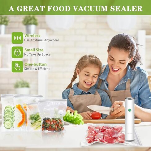 Vacuum Sealer Bags for Food - 14PCS Matched Food Storage Bags compatible with Our Vacuum Sealer Machine, Two Sizes for Food Preservation & Fresh (Transparent) in Saudi Arabia