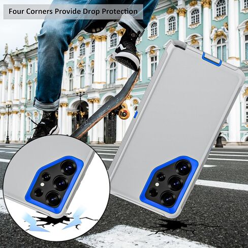 Compatible with Samsung Galaxy S25 Ultra Case, with Belt Clip Holster Heavy Duty Rugged Shockproof Full Body Protection Kickstand Cover for Samsung Galaxy S25 Ultra Phone (Black) in Saudi Arabia