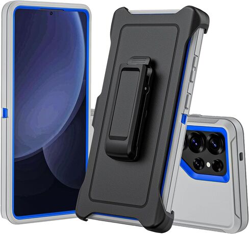 Compatible with Samsung Galaxy S25 Ultra Case, with Belt Clip Holster Heavy Duty Rugged Shockproof Full Body Protection Kickstand Cover for Samsung Galaxy S25 Ultra Phone (Black) in Saudi Arabia