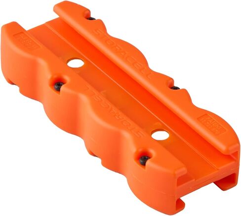 Magnetic Button Battery Caddy, Holds 8 Batteries (Not Included) (Orange) in Saudi Arabia