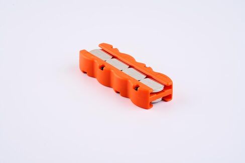 Magnetic Button Battery Caddy, Holds 8 Batteries (Not Included) (Orange) in Saudi Arabia