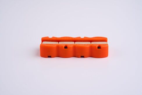 Magnetic Button Battery Caddy, Holds 8 Batteries (Not Included) (Orange) in Saudi Arabia