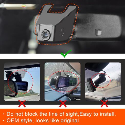 الأمامي 4K & الخلفي 1080p Dash Cam لـ Ford Explorer U625 2020 2021 2022 2023 2024 ، Base XLT ST_Line Limited Timberline Platinum Run (Model A) ، UHD 2160p Video ، WiFi & App ، in Kuwait