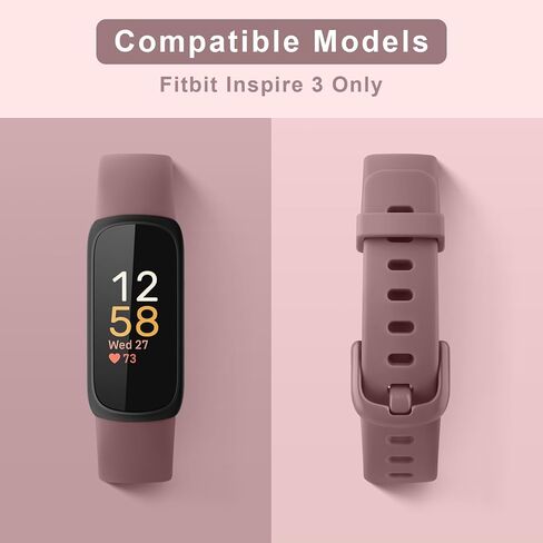 8 Pack Compatible with Fitbit Inspire 3 Bands for Women Men, Sport Silicone Adjustable Replacement Straps for Fitbit Inspire 3 Fitness Tracke in Kuwait