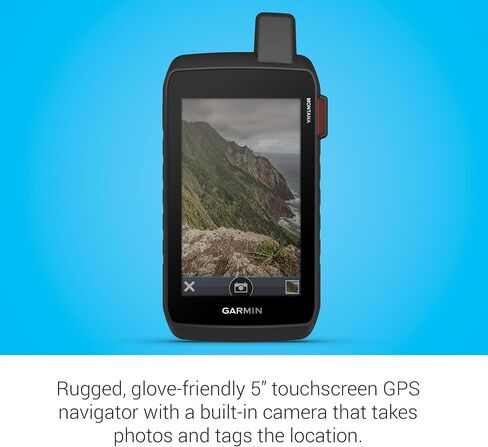 Garmin Montana® 760i, Rugged GPS Handheld Navigator with Built-in inReach® Technology for SOS and 2-way Texts in Remote Areas, 5" Touchscreen, 8MP Camera, Satellite Imagery and Maps for Road or Trails in Kuwait