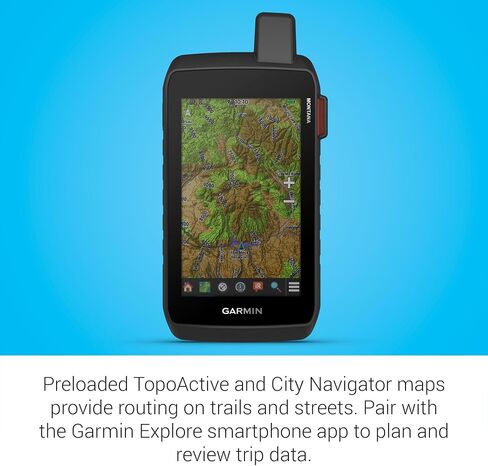 Garmin Montana® 760i, Rugged GPS Handheld Navigator with Built-in inReach® Technology for SOS and 2-way Texts in Remote Areas, 5" Touchscreen, 8MP Camera, Satellite Imagery and Maps for Road or Trails in Kuwait