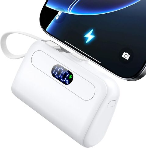 شاحن محمول ، Mini Power Bank ، شاحن الهاتف 12000mAh ، حزمة بطارية مضغوطة لـ Android & iPhone ، سلسلة Battery متوافقة مع أجهزة USB C/iPhone 16/15/14/13/12/11 in Saudi Arabia