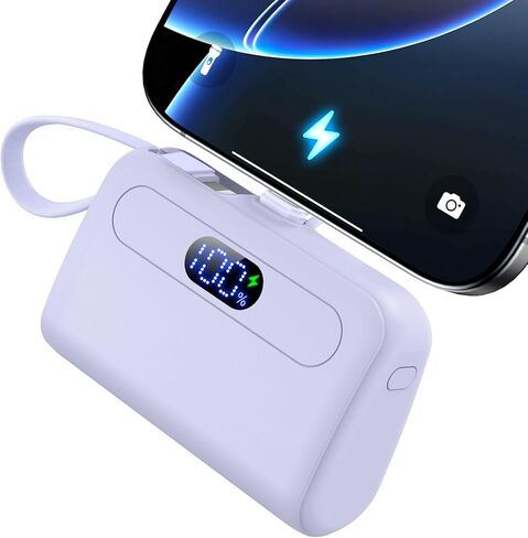 Portable Charger, Mini Power Bank, 12000mAh Phone Charger, Compact Battery Pack for Android & iPhone, Battery Bank Compatible for USB C Devices/iPhone 16/15/14/13/12/11 Series in Saudi Arabia