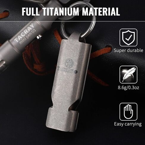 TACRAY Emergency Whistles Lifeguard Safety Whistle with Neck Chain and Keychain for Outdoor Camping Hiking in Kuwait