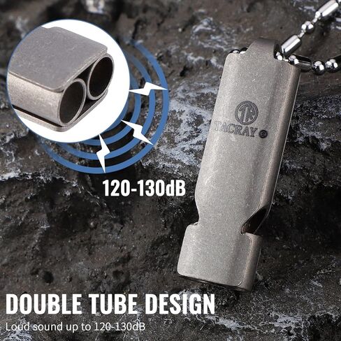 TACRAY Emergency Whistles Lifeguard Safety Whistle with Neck Chain and Keychain for Outdoor Camping Hiking in Kuwait