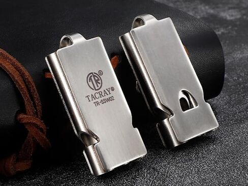 TACRAY Emergency Whistles Lifeguard Safety Whistle with Neck Chain and Keychain for Outdoor Camping Hiking in Kuwait