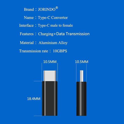 (2Packs USB C Male to Male Adapter,USB C Full-Featured,Support 10GBbps Rate, Audio and Video, Fast Charging Adapter，C-Type Double Plug，Mobile Phone Laptop USB 3.1 Charging Converter in Saudi Arabia