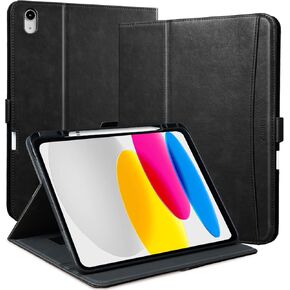 بالنسبة إلى غطاء حالة الجيل العاشر من iPad 10.9 بوصة 2022 A2696 A2757 A2777 مع حامل القلم الرصاص وحزام وجيب ، قم بوقف بوليو بوليو مغناطيسي متوافق مع iPad 10 Gen ، Brown