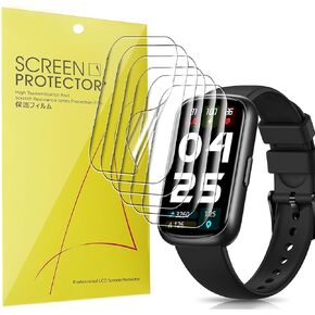 Compatible for RUXINGX Fitness Watches Screen Protector, [6 Pack] Full Coverage TPU Clear Film Compatible for RUXINGX CS5 Pro 1.47 Inches Fitness Watches (6 Pack)