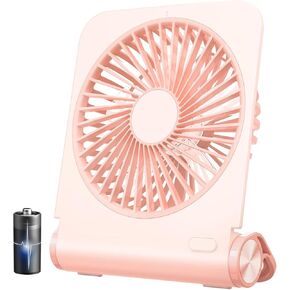 EasyAcc Small Desk Fan, Rechargeable Slumber Pod Fan Only - Fully Foldable, Strong Wind, 4 Speeds, Ship Approved Fan for Cruise, Travel, Office, Pet Cooling, Hot Flashes