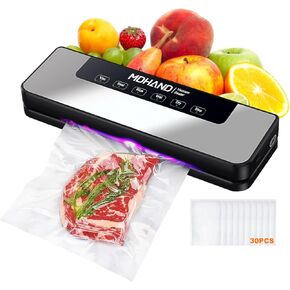MDHAND Vacuum Sealer Machine, Fast-Compact/Multi-Functional Food Saver Vacuum Sealer Machine with bag, High Powerful Vacuum Sealers for Food, Automatic Sealing & Dry & Moist Modes