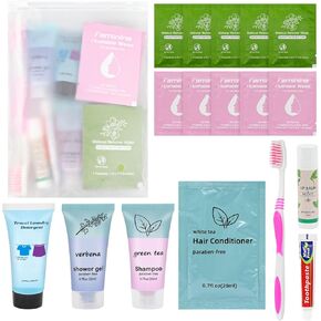 Bulk Hygiene Kits for Homeless,Personal Hygiene Kit,Shampoo and Conditioner Bulk,Travel Body Wash,Homless Care Package Supplies Bulk for Hotel, Home, Camping, Travel, Charity (5)