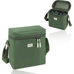 Mini 1LB Propane Tank Storage Bags, Small Camping Fuel ​Cylinder Carry Bag for 2-Pack ​Propane Tanks 16 OZ, Portable Refillable Small Propane Gas Canister Bottle Case with Padding, Bag Only