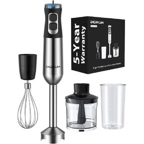 1000W WINDLENG BLENDER HONEHELD ، 2025 خلاط يد جديد مع محرك نحاسي 25 سرعة وشاقًا ، 4 في 1 خلاط يدوي مع مروحية ، خفقت ، دورق وعصا