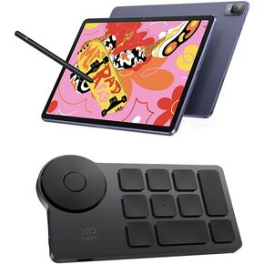 XPPen Magic Drawing Pad 12.2 Inch Standalone Drawing Tablet & XPPen Mini Keydial ACK05 Wireless Shortcut Keyboard