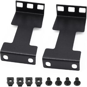 2U Server Rack Depth Extender, 4"Extending Depth, Network Rack Extender, Recessed Rack Adapter Kit for 2U Rack, Black