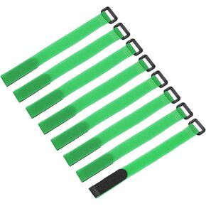 MECCANIXITY 8Pcs Reusable Battery Tie Down Straps,0.8x10" Yellow Nylon Multipurpose Battery Hold Down Adjustable Cinch Strap Hook Loop Fastening Tie for Quadcopters FPV RC Drone Boat Car in Kuwait