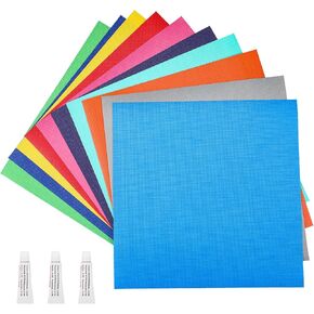 10 Pcs Professional Vinyl Repair Patch Kit for Inflatable Bounce Houses, Includes Multi-Color Vinyl PVC Patches with 3 x 3g Glue Repair Patches Kit Set Accessory for Inflatables