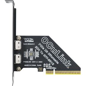 Gen4 PCIe to Oculink SFF-8612 Adapter SFF-8611 External Graphics Card for GPU Dock, eGPU, NVMe SSD (PCIe x4 to Oculink)