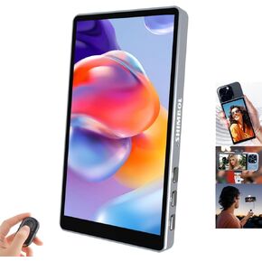Rear Camera Selfie Monitor Screen for iPhone Vlogging,CP5 5" 1080P FHD Touch Screen Vlog Selfie Monitor with Remote Control Transmission Up to 50m for Android Live Streaming