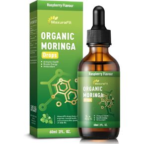 2Pack Moringa Leaf Drops with Vitamin C, Moringa Oleifera Extract Liquid Drops for Immunity Support,Antioxidant,Overall Health & Energy,Vegan Herbal Supplement 4 fl oz