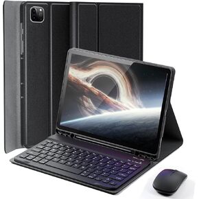 Keyboard Case for iPad Pro 13 (M4 2024) 13 inch - with Mouse and Detachable Keyboard, Slim Case with S Pen Holder, Auto Sleep/Wake-Pink