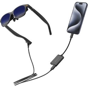 VITURE Pro for USB-C iPhone Pack: VITURE Pro XR Glasses & USB-C XR Charging Adapter Pro, Fits iPhone 16 & 15, Play/Work While Charging with Multi-Screen, Spatial & VR Video, Enhanced 3DoF, 1-Click 3D