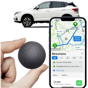 Mini GPS Tracker for Vehicles - Car GPS Trackers Portable Real Time Magnetic GPS Tracking Device,No Monthly Fee/No Subscription, Hidden Full Global Coverage Location Trackers for Car,Kids,Dogs.Trucks