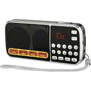 YF39 Portable FM AM Radio with Bluetooth, Voice Recording, TF Card Support, Stable Signal Reception, LED Emergency Light, Compact Design for Home and Outdoor Use(Black)
