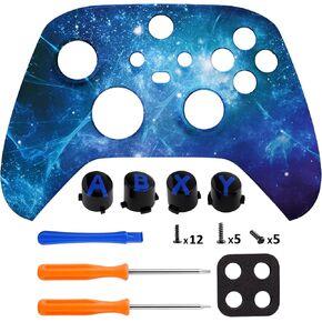 eXtremeRate Nebula Patterned Shell + Custom ABXY Replacement Buttons for Xbox Series X/S Controller