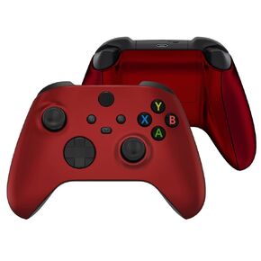 eXtremeRate Scarlet Red Replacement Side Rails + Back Shell + Faceplate for Xbox Series X/S Controller