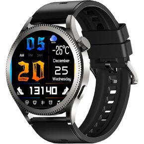OY1 Smart Watches for Men Women,48mm, Answer/Make BT Calls,Metal Frame 1.42" IP67 Waterproof Sports Modes/Heart Rate/SpO2/Stress/Sleep Monitor for Android Phones & iPhone (Black)