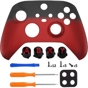 eXtremeRate Shadow Red Shell for Xbox Series X|S+Custom ABXY Replacement Buttons for Xbox Series X/S Controller