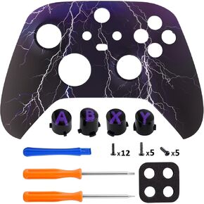 eXtremeRate Purple Storm Pattern Shell for Xbox Series X|S+Custom ABXY Replacement Buttons for Xbox Series X/S Controller