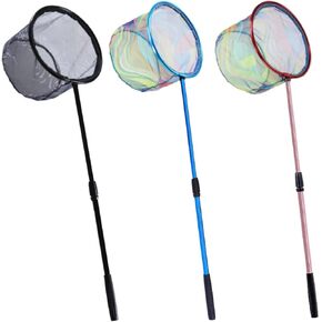 Fishing Net 2 Pack Retractable Lightweight Landing Net with Aluminum Rod Handle Kids Fishing Nets for Youth Catch and Release Butterfly Nets
