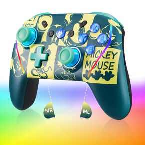NBCP Wireless Switch Controller for Nintendo Switch/Lite/OLED Controller, Switch Controller with Mouse Touch on Back Buttons, Extra Switch Pro Controller with Wake, Programmable, Turbo Function