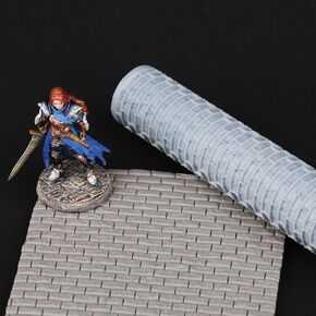 AUSPDICE High-Detail Texture Roller Set, Expert Game Pieces for RPG Terrain, DND D&D 28mm Miniature, Dungeons and Dragons, TTRPG Tabletop Miniatures (S411D Skull Texture)