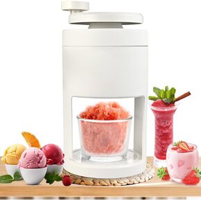 GOLDGE Portable Ice Shaver & Snow Cone Machine- Premium Manual Shaved Ice Maker for Home with Hand Crank, Slushy Maker, & Ice Crusher. Ideal for Outdoor Picnics & Parties