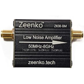 AURSINC ZK08-BM LNA Amplifier, 50M-8GHz, Wideband, Low Noise, High Gain, USB Powered, Built in 300mAh Battery, for TinySA Ultra, RF & Software Defined Radio (SDR)
